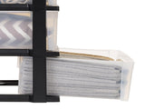 3-Drawer Wide Plastic Storage Drawer, Black, Set of 2 40262870