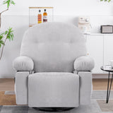 ZNTS Modern Chenille Recliner Chairs Swivel Massage Rocker Recliner with Heat W1692P154175