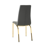 Modern PU seat dining chair Living room chair Upholstered chair, gold-plated metal legs design, W210P226025