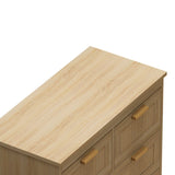 4 Drawers Rattan Cabinet,for Bedroom,Living Room,Dining Room,Hallways,Easy Assembly 57843203