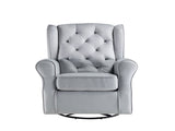 Zeger Gray Fabric Glider Chair with Swivel B2726P242563