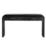 TREXM Unique Retro Silhouette Console Table with Open Style, Two Top Drawers for Entrance, Dinning WF317094AAB