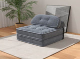 Convertible Corduroy Lounge Chair with Tufted Design, Full Foam Support, Fold-Out Sleeper & 60316338
