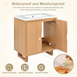 30" Bathroom vanity Set with Sink, Combo Cabinet, Bathroom Storage Cabinet, Solid Wood Frame WF319594AAA