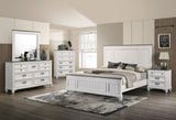 Clelane Wood Bedroom 6 piece Set with Shiplap Panel King Bed, Dresser, Mirror, Two Nightstands, and T2574P311881