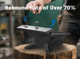 Single Horn Anvil, 110Lbs/50kg Cast Steel Anvil, High Hardness Rugged Round Horn Anvil Blacksmith, W2885P288515