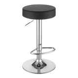 Black and Chrome Adjustable Hydraulic Bar Stool B062P149094