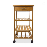 Modern Contemporary Trolley With Three Open Shelves And Storage Drawer B2741P341690