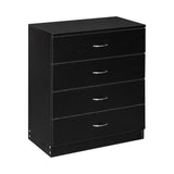 ZNTS [FCH] Modern Simple 4-Drawer Dresser Black 67789972