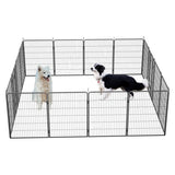 ZNTS Dog Playpen Outdoor, 16 Panels Dog Pen 40" Height Dog Fence Exercise Pen with Doors for W1422112801