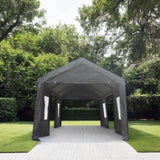 ZNTS 10x20ft gazebo party tent heavy duty canopy carport outdoor portable garage grey W2373P147980