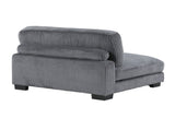 1pc Modern Living Room Furniture Modular Armless Chair Plush Gray Corduroy Fabric Upholstery Plywood B011P220981
