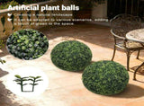 18.5IN dark Artificial Topiary Balls Outdoor Faux Boxwood Decorative Green Spheres for Garden Front W2945P460785