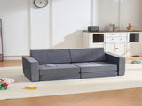 14 PCS Modular Kids Play Couch, Child Sectional Sofa, Versatile Toddler Soft Building Blocks Sofa W3523P450127