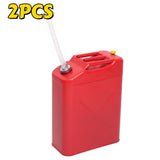 2PCS 20L Standard Cold-rolled Plate Petrol Diesel Can Gasoline Bucket with Oil Pipe Red 23823942