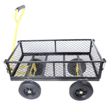 (Black Yellow solid wheels wagon cart)Solid wheels Tools cart Wagon Cart Garden cart trucks make it W227132834