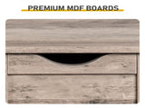 4-Drawer Density Board Triamine Veneer Bathroom Cabinet 11.82*11.82*32.29in Washed Grey 11651926