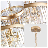 (Same as W1340P188536)Golden Luxury Crystal Chandelier Modern Chandeliers Lights Fixture Hanging W1340P189340