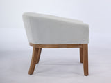 Mid Century Modern Upholstered Barrel Dining with Arms,Farmhouse Linen Kitchen & Dining Room 54662414