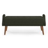 Modern living room bench, made of looped yarn fabric, with soft cushion, irregular geometric W487P183024