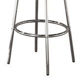 Black and Chrome Round Bar Table B062P145567