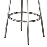 ZNTS Black and Chrome Round Bar Table B062P145567