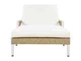 Outdoor All-Weather PE Rattan Chaise Lounge, Minimalist Patio Wicker Lounge Chair with 6 Gear 09574757