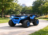 Blue 12V Kids 4-Wheeler ATV Quad, Ride-On Quad with Spring Suspension, LED Lights & Music USB 38037870