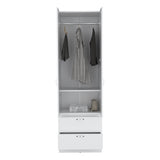Vico 76" High Armoire Wardrove Closet with 2 Drawers, Double Door Cabinet , One Shelf and Hanging B070P188838
