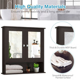 Brown bathroom cabinet with mirror 21636181