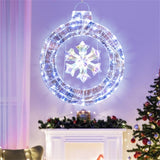 33 Inch Lighted Snowflake Wreath Christmas Decoration 68465668