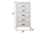 Modern Style 5-Drawer Chest Made with Wood in Natural Rustic B009P152659