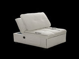 Single sofa bed without armrests, soft teddy fabric texture, skin-friendly, built-in USB charging W2941P393993