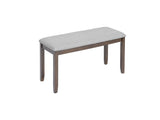 6 Piece Kitchen Set, Rectangular Wooden Table with 4 Upholstered Chairs and a Bench, 74652059
