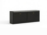 Upholstered Entry Way Bench, Narrow Storage Bench, 2 Flip Drawers, 2 Vents for 8 Pairs of Shoes 80689310