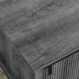 41.3 Inch Coffee Table Storage and Sliding Wood Door, Farmhouse and Industrial Cocktail Table W1781P268254