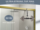 56-60 in. W x 72 in. H Double Sliding Shower Door, Semi-frameless Bathroom Sliding Door with 1/4" T5223P413101