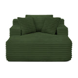 Living Room Compressed Chaise Lounge Foam Sofa bed, Fluffy Corduroy Upholstered Cloud Couch with W1413P298041