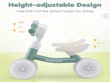 4 Wheel Kids Balance Bike with Light Up Wheels, 3 Level Adjustable Height Toddler Push Bike , No 37409164