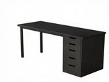 Modern Computer Desk, 47" Writing Desk with 5 Reversible Storage Drawers for Home Office 90034664