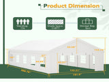 16x32 FT Party Tent with 3 Storage Bags & Removable Sidewalls, Outdoor Canopy Gazebo for Carport 28883627
