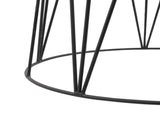 Acacia Wooden Top and Powder-Coated Metal Frame Plant Stand, 16.3 in Dia x 18.9 in H 67034337