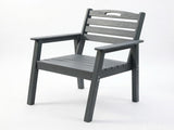 HDPE Outdoor Terrace Dining Chair Set, low maintenance - for gardens, backyards and decks - grey 55213923