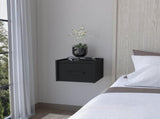 Black Wall-Mounted Floating Nightstand B062P175145