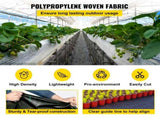 Weed Barrier 6ft x 300ft Landscape Fabric 2.4oz Woven Ground Cover Heavy Duty PP Geotextile Fabric 16292180