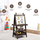 3-in-1 Double-Sided Storage Art Easel Brown 44897206