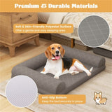 ZNTS 36" Orthopedic Dog Bed,Egg-Foam Dog Crate Bed with 3-Side Bolster and Removable Washable Bed 18758361