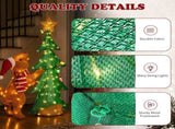 4FT Dog Climbing Tree with 188 Warm White Lights, Fabric-Covered Christmas Decor, US Plug 40556040