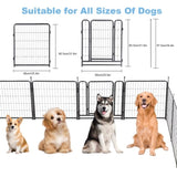 ZNTS 16 Panels Dog Playpen for outdoor,yard,camping,31.6