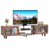 ZNTS TV Stand for 55/60/65/70", Wood Entertainment Center with Power Outlets, Media Console with Sliding 36882263